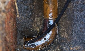 Drain Being Jetted Clean Sewer Backup